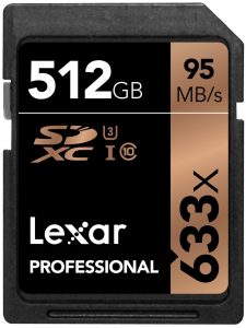 Lexar professional 633x 512gb sdxc uhs-i card - lsd512cbnl633