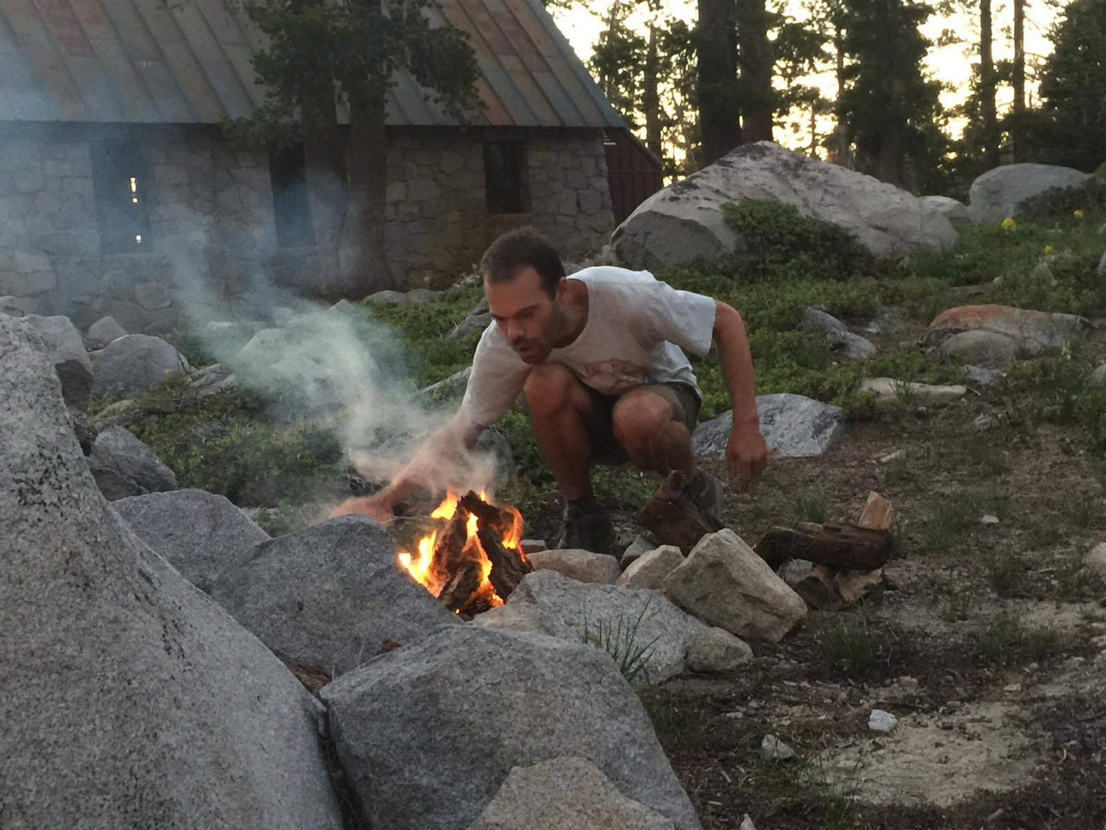 Yosemite ostrander lake campfire mike blowing