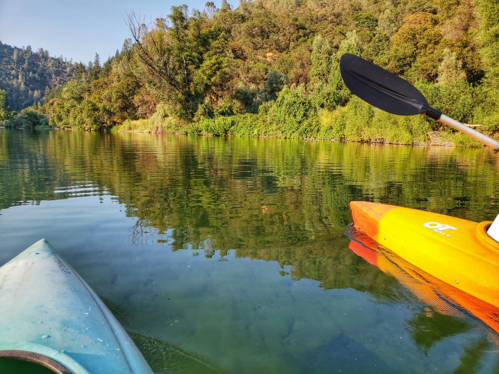 Kayaking in lake clementine