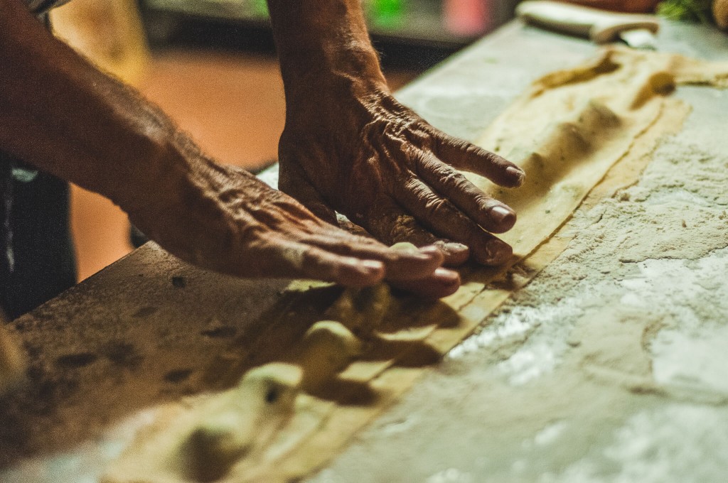 Evas kitchen hands on ravioli