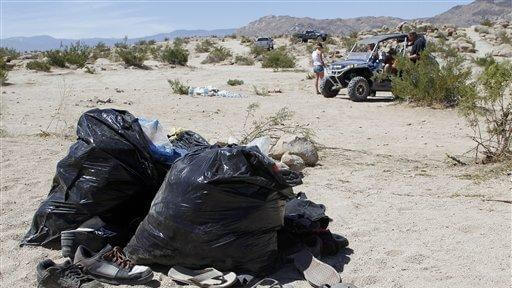 Road trash mojave desert