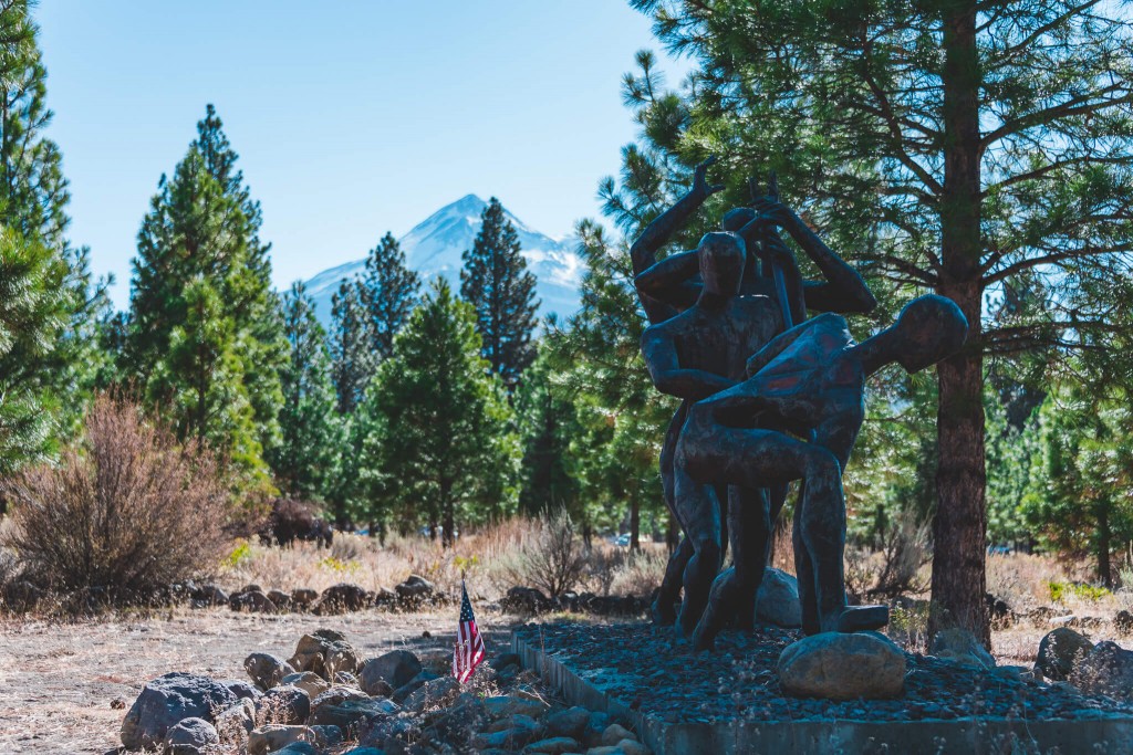 Living memorial sculpture garden weed siskiyou county hidden gem