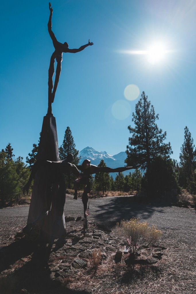 Living memorial sculpture garden reach for sky weed siskiyou county hidden gem