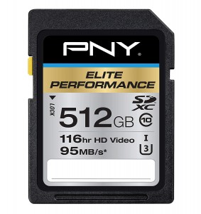 Pny elite performance 512gb sdxc p-sdx512u3h-ge