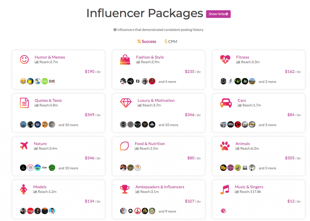 Influencer marketing agency shoutcart