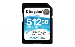 Kingston canvas go 512gb sdxc card uhs-i