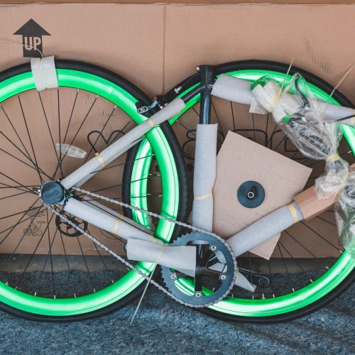 Vilano fixed gear bike out of box disassembled