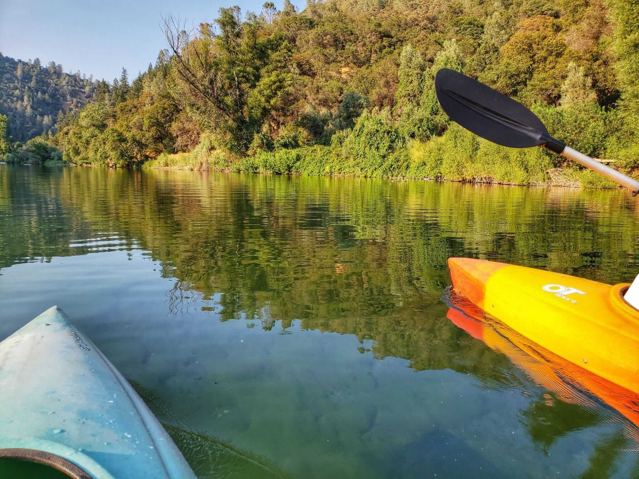 Kayaking upper lake clementine, california