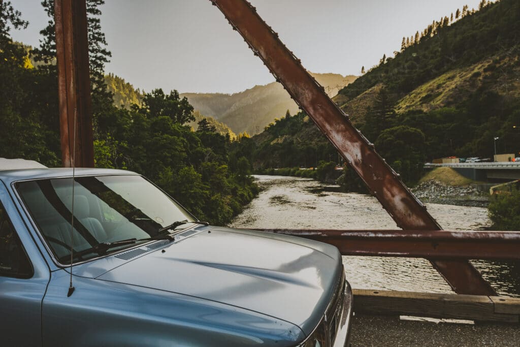 Plumas county road trip, view of rive from bridge