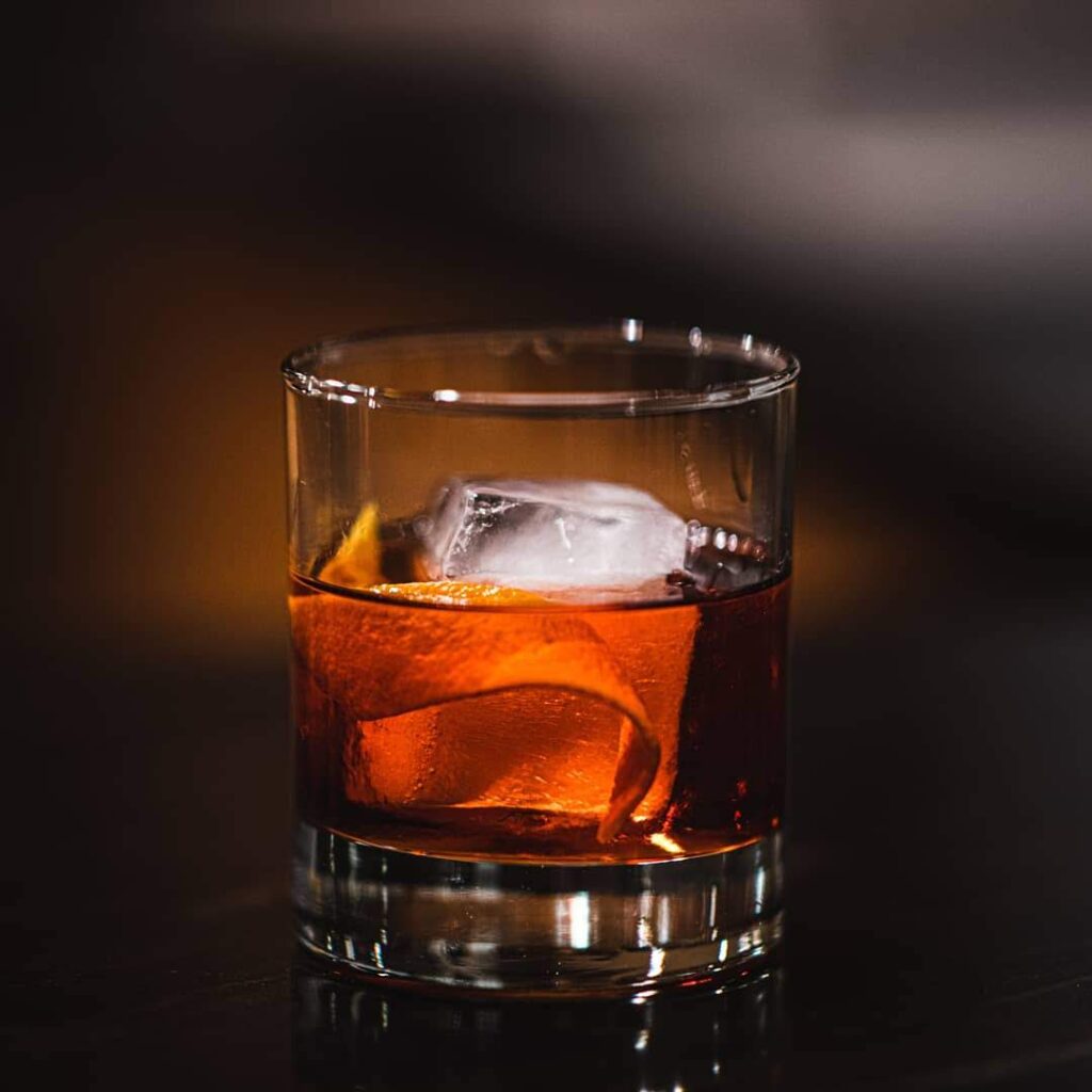 Old fashioned cocktail