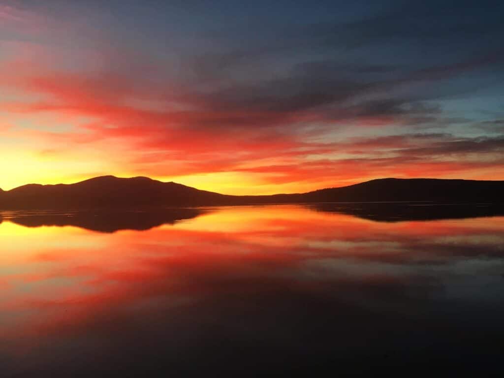 Plumas county road trip sunset