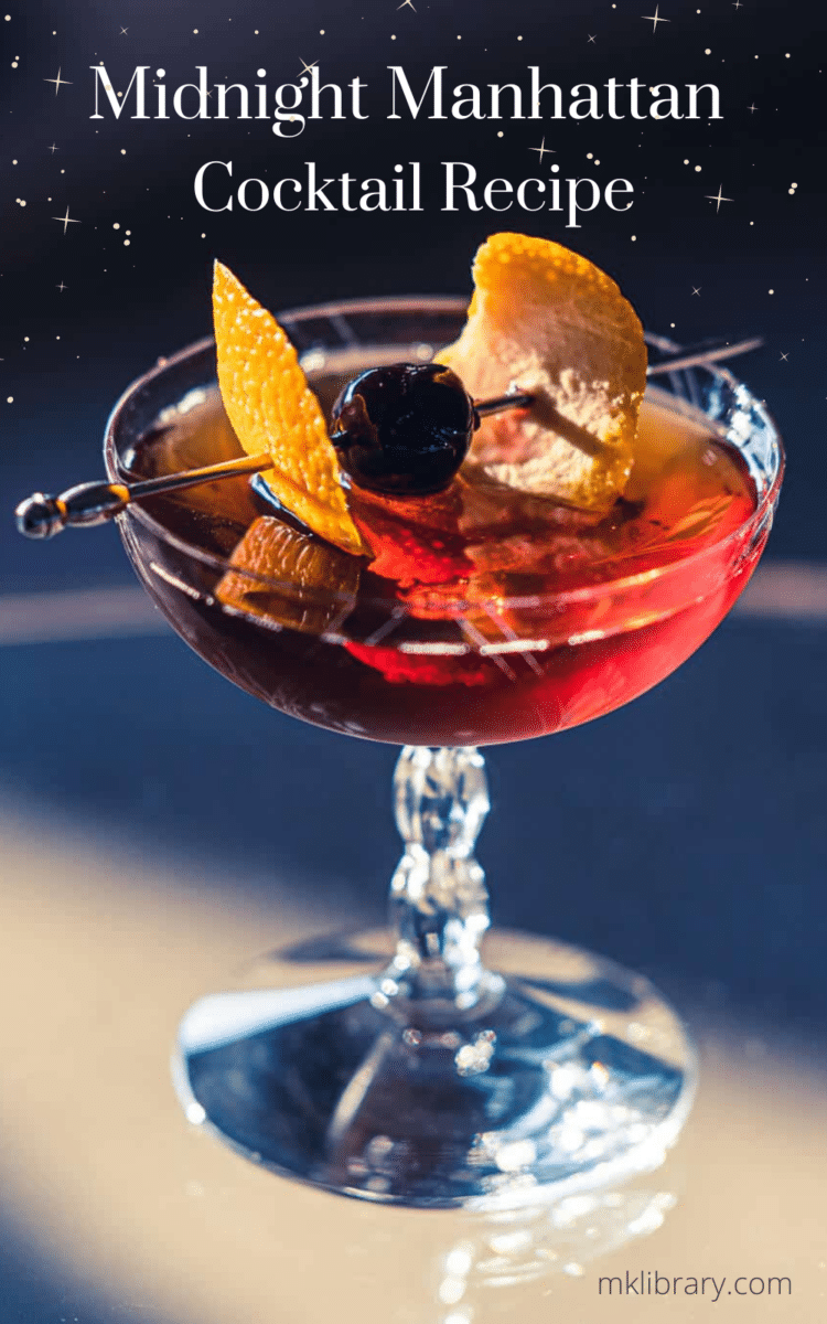 Midnight manhattan cocktail recipe