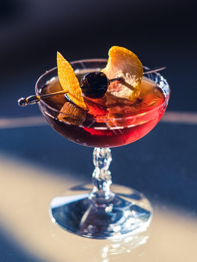 Midnight Manhattan cocktail