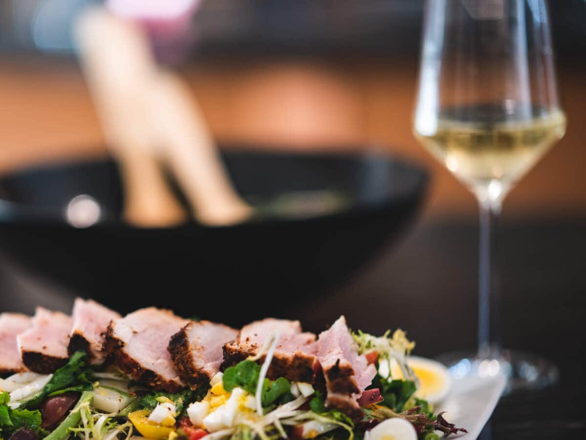 Nicoise salad with ahi tuna