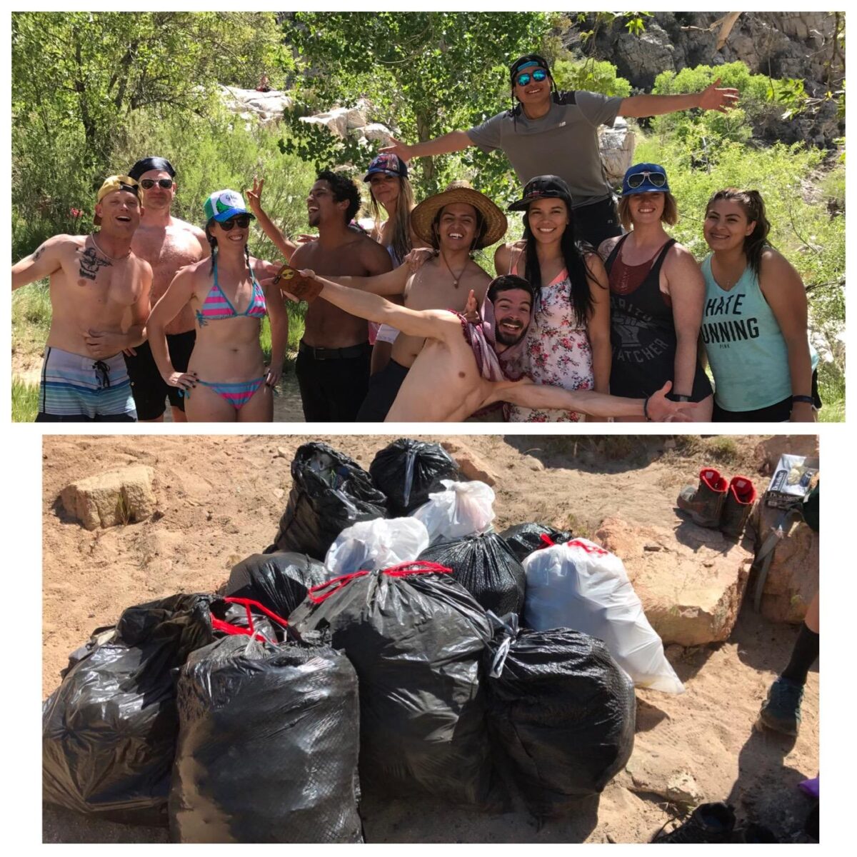 Deep creek hot springs garbage cleanup