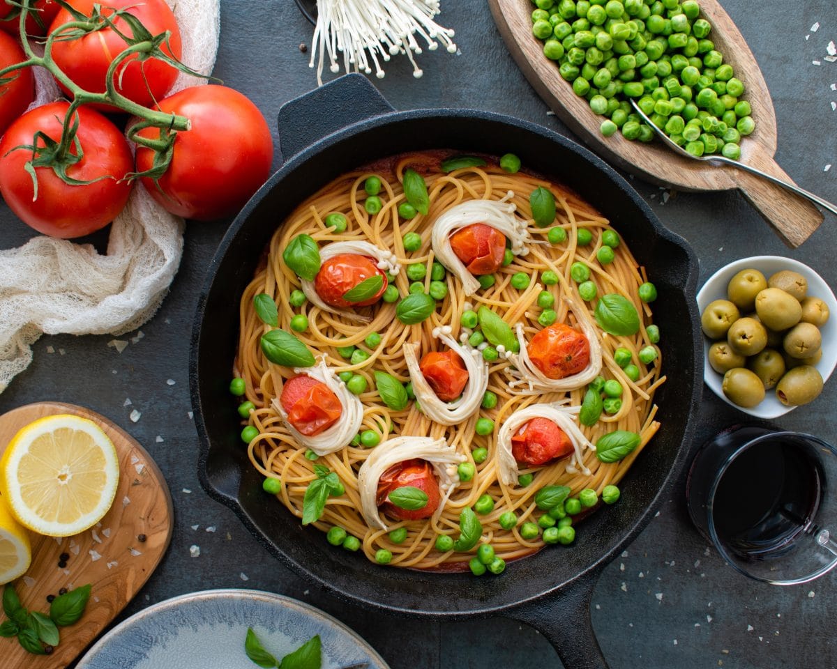 Pasta with peas