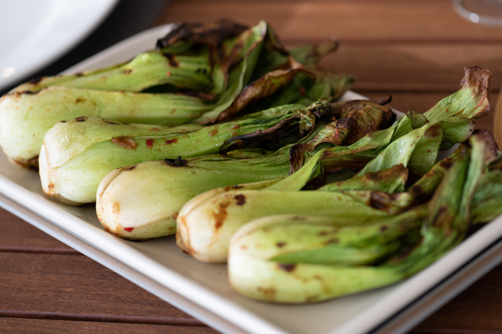 Grilled bok choy