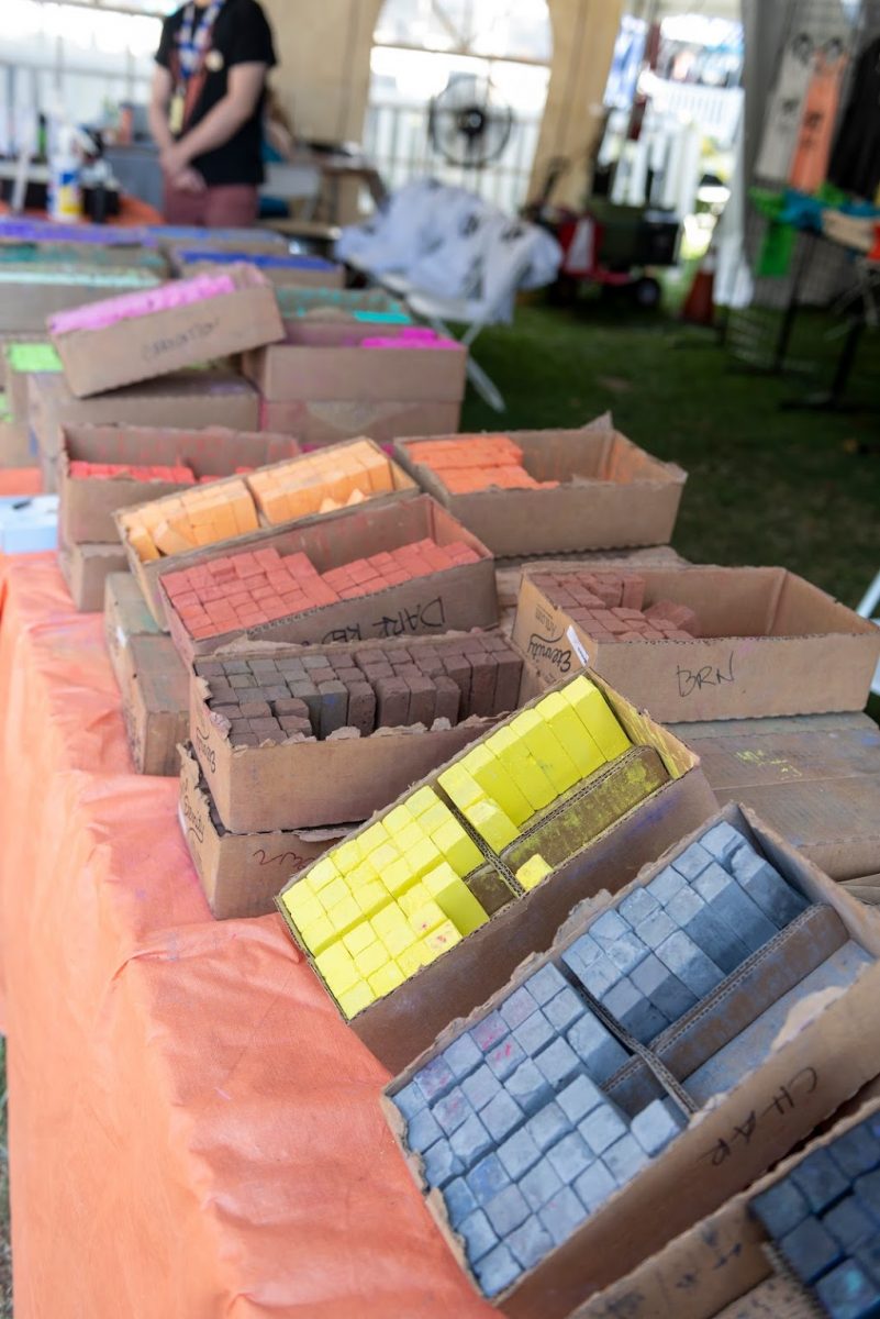 Chalk booth at chalk it up event