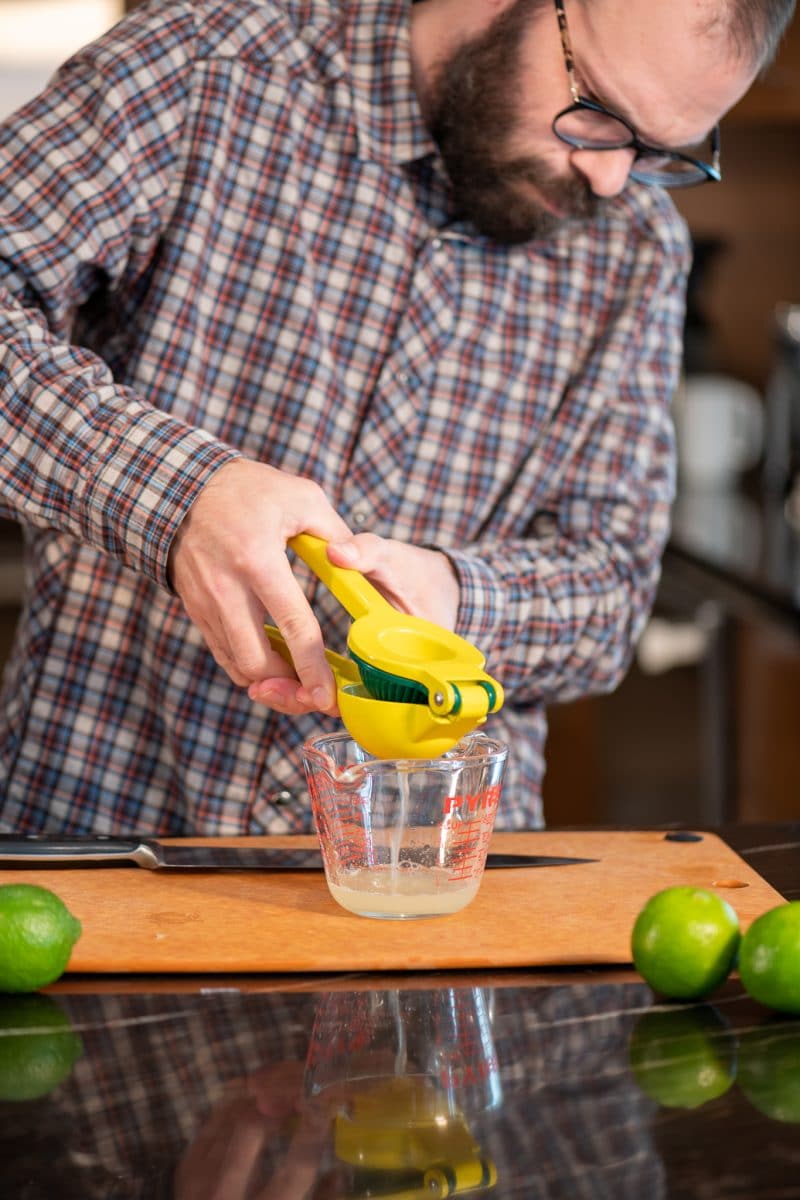 Pickled red onions lime juice