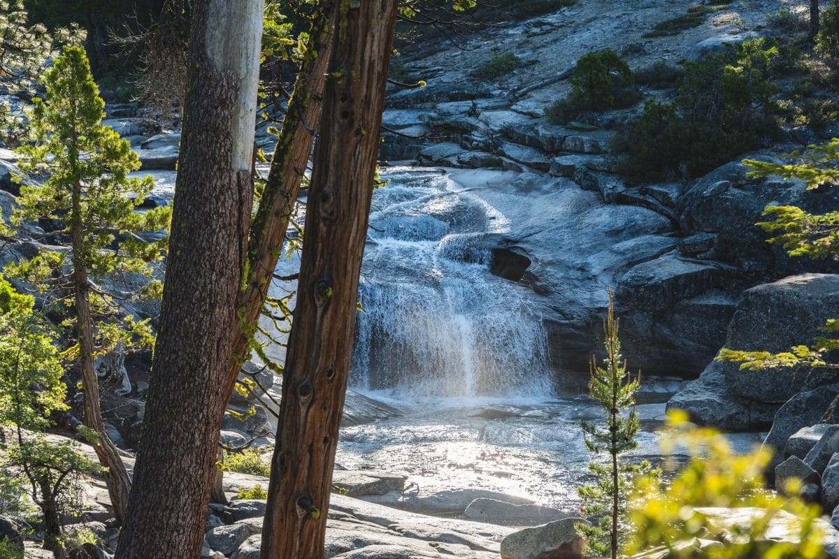 Bassi falls hike cascading waterfall