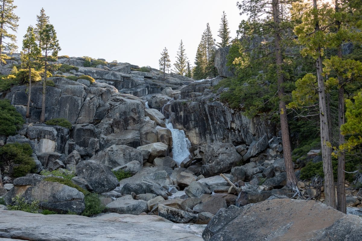 Early morning at bassi falls in june
