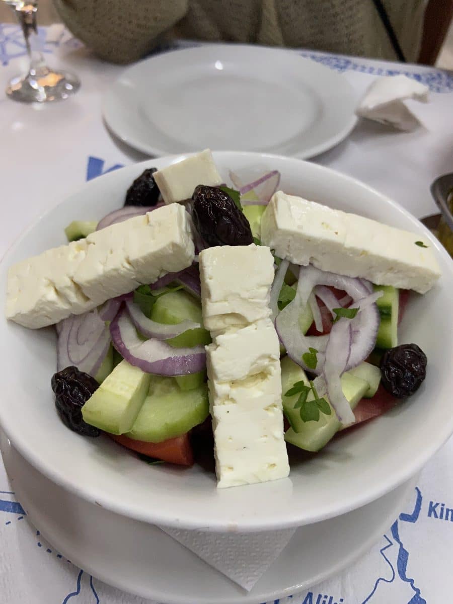 Greek salad on thassos island
