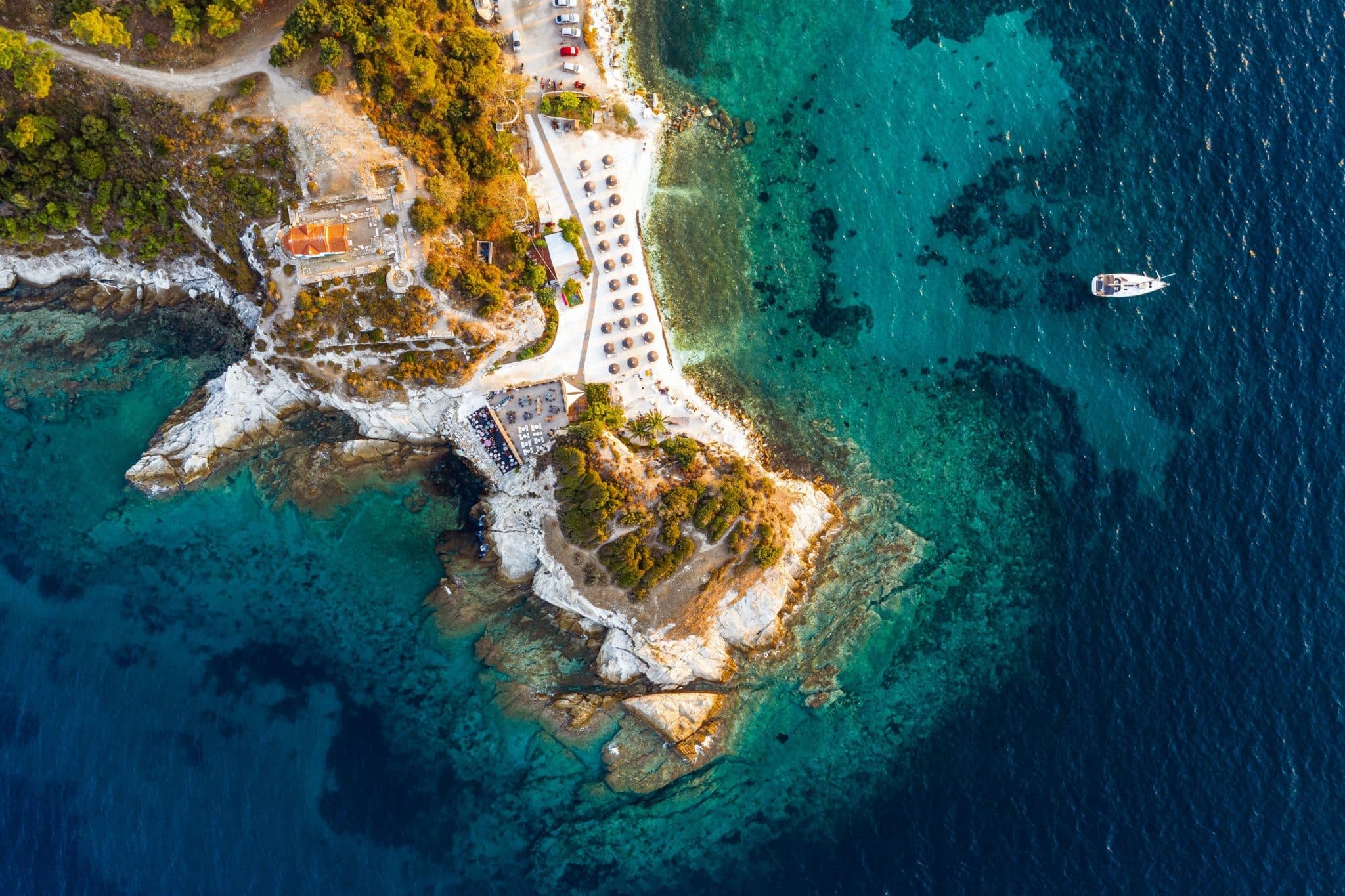 Thassos greece island beach aegean sea