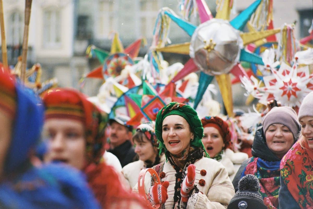 Rynok square lviv ukraine - ukrainian christmas food culture and traditions