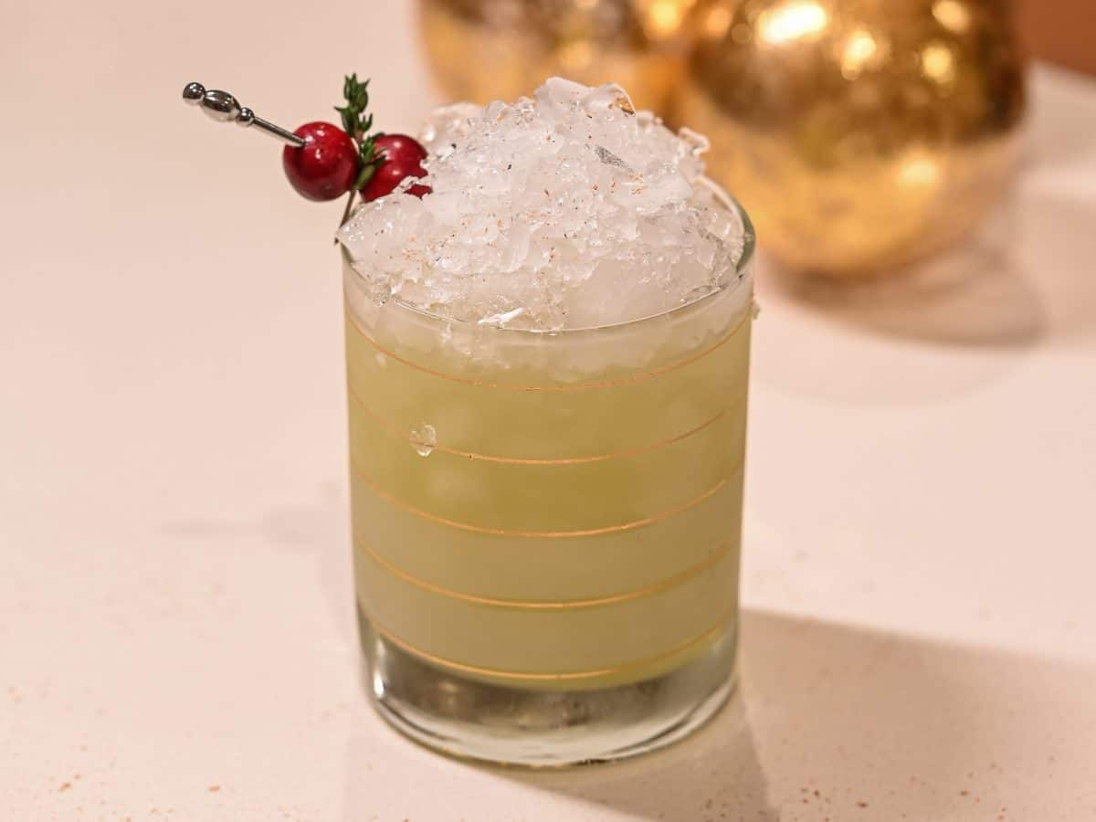 Chartreuse swizzle holiday edition cocktail recipe