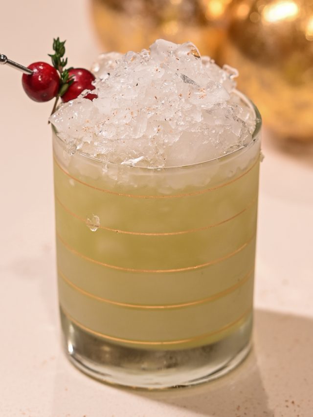 Chartreuse Swizzle Holiday Edition cocktail