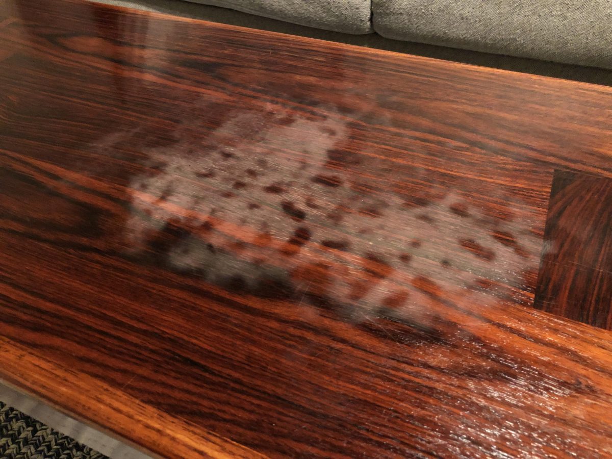 Fixing heat stains on wood