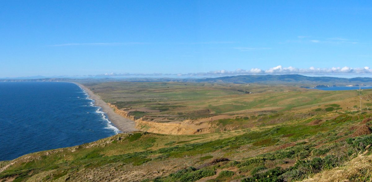Point reyes beach from the lighthouse visitor's center.