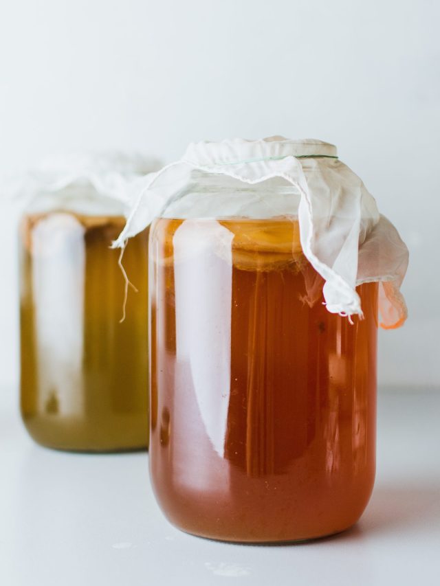 Kombucha in jars