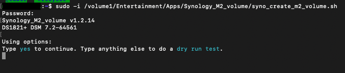 Synology nvme volume run 007revad synology m2 volume