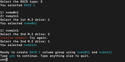 Synology nvme volume select second drive