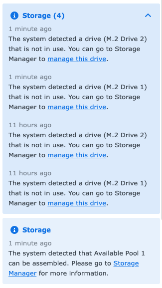 Synology nvme volume system detected m2 manage drive