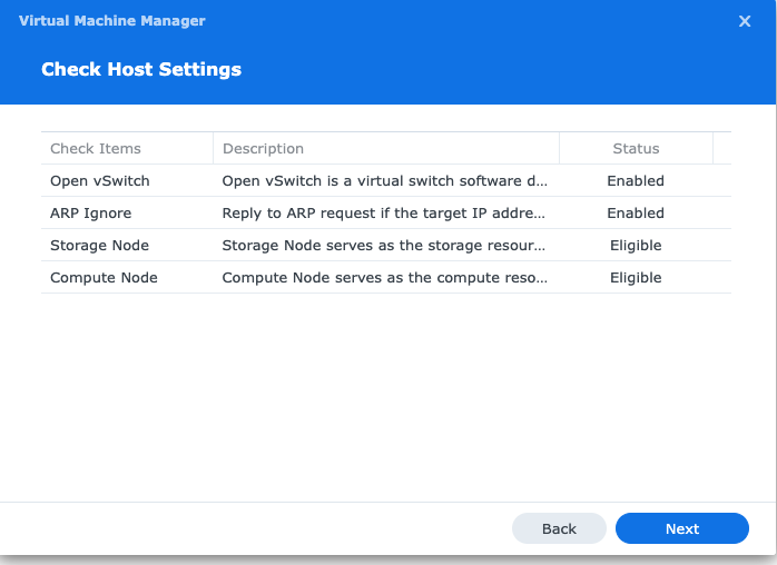 How to install home assistant on synology package center virtual machine manager check host settings