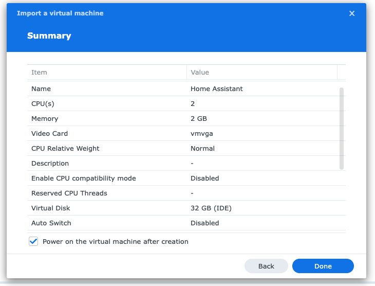 How to install home assistant on synology vmm summary