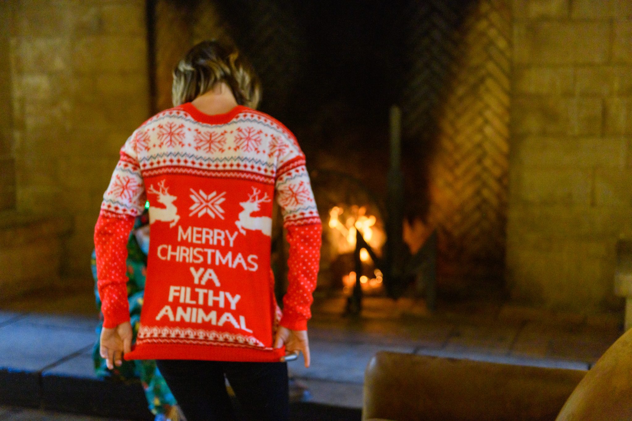 Merry christmas ya filthy animal sweatshirt