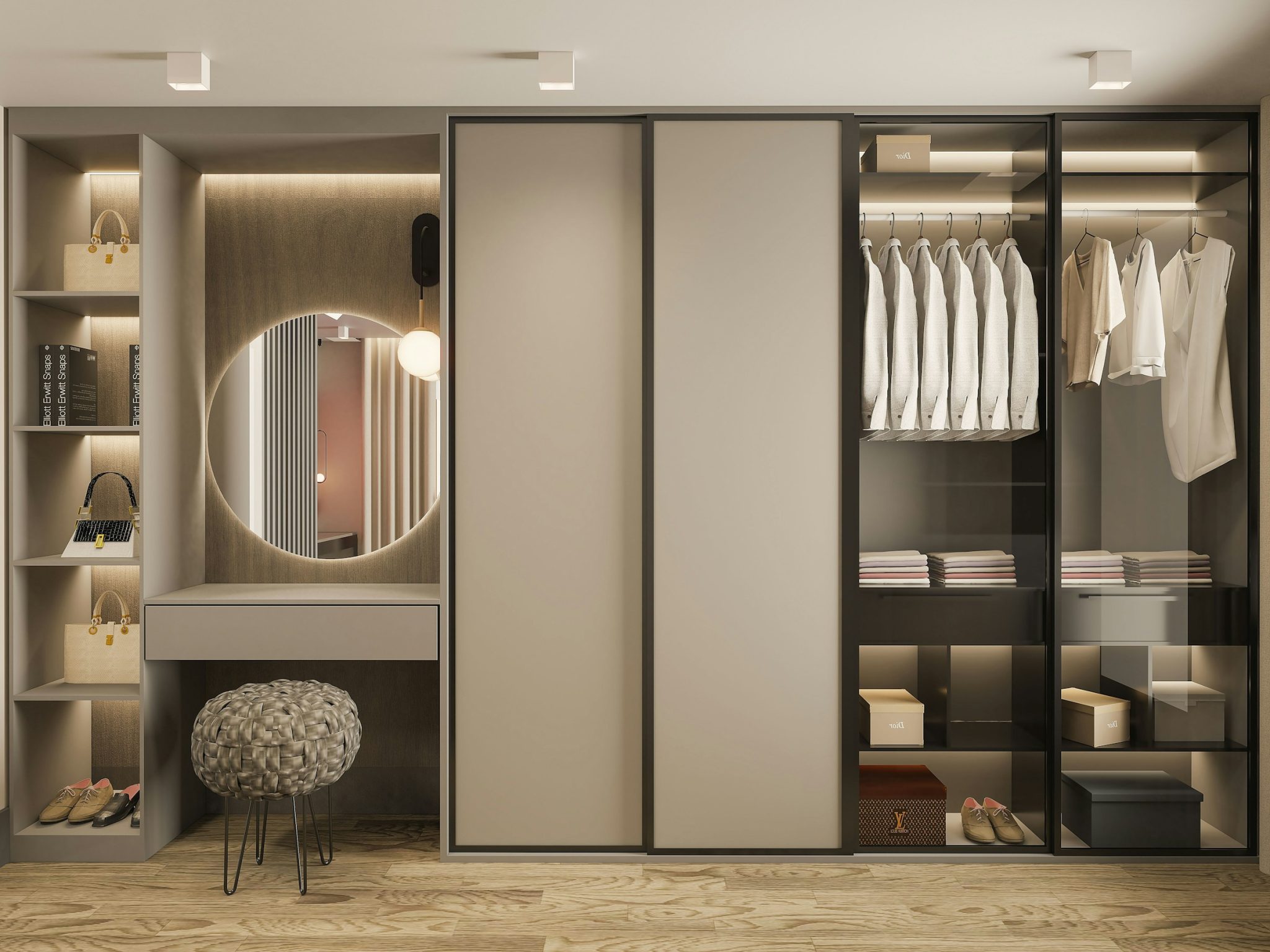 Exploring the top 4 types of doors for your modern walk in closet