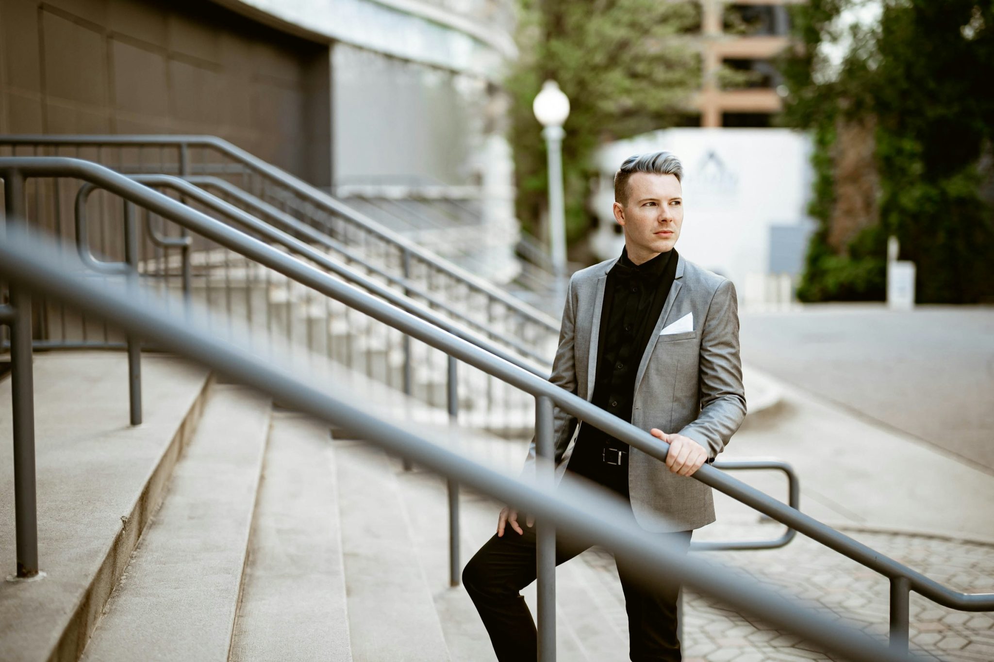 Elevate your suit game with a colorful accessory