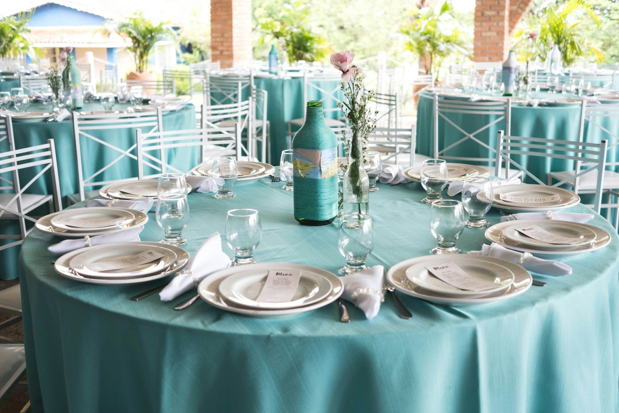 Casino nights styled with dramatic wholesale tablecloths