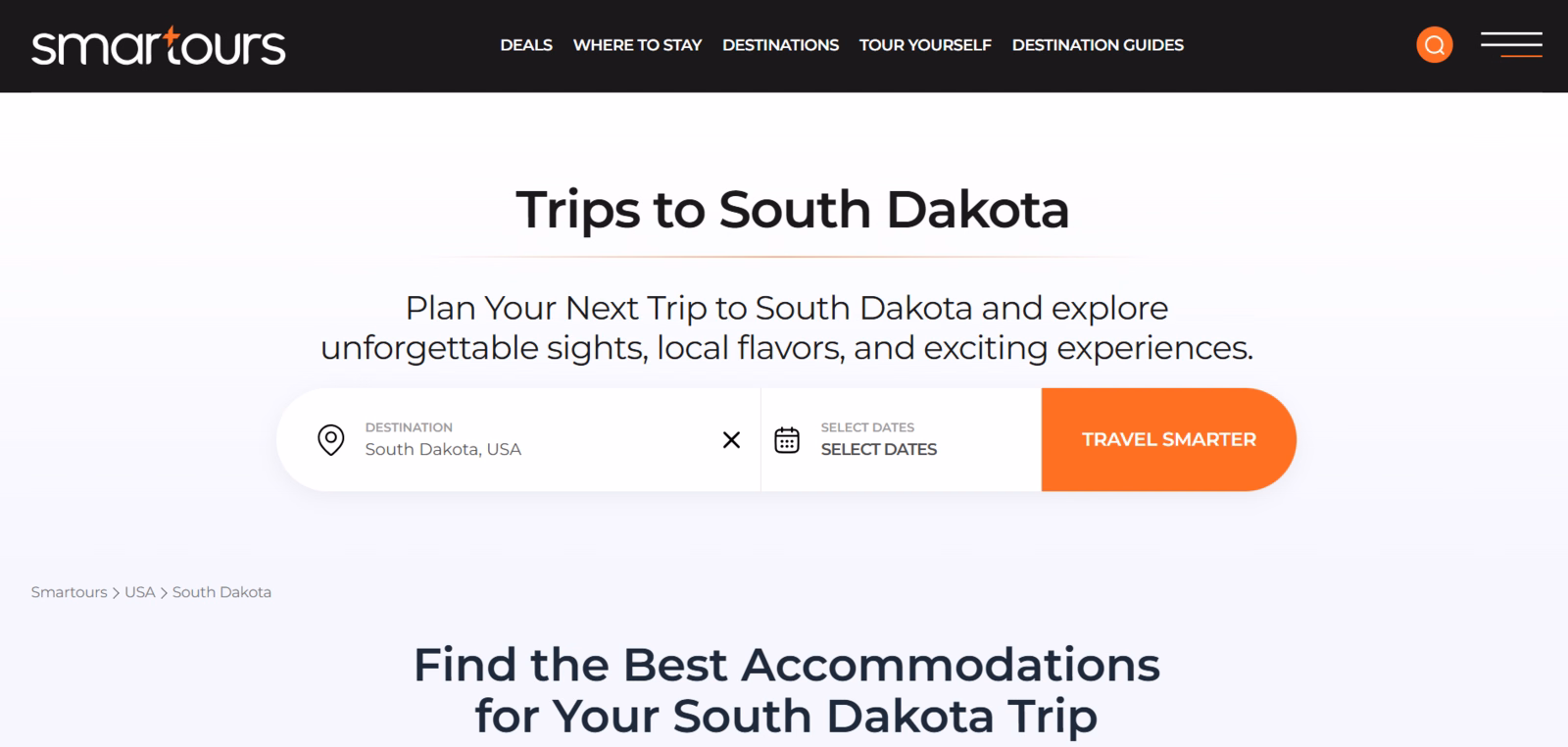 11 top vacation rental platforms for booking a south dakota stay in 2026 10 planning a trip to south dakota means choosing between mount rushmore adventures, badlands exploration, and black hills retreats. But before you pack your bags, there's one decision that can make or break your experience: where you book your stay. The wrong choice might leave you with hidden fees, unclear cancellation policies, or properties that don't match their photos. Smartours south dakota vacation stays search with smart deals