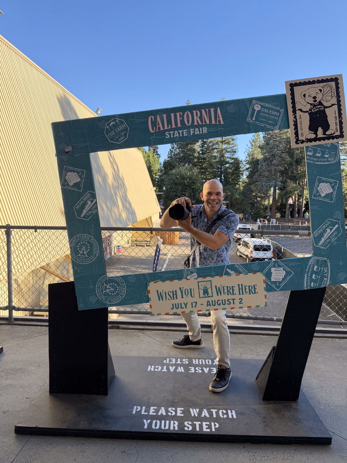 The california state fair: a local's guide to the last summer fair 23 the heat does not break at the california state fair so much as give up. The writer posing with a camera inside a wish you were here california state fair photo frame