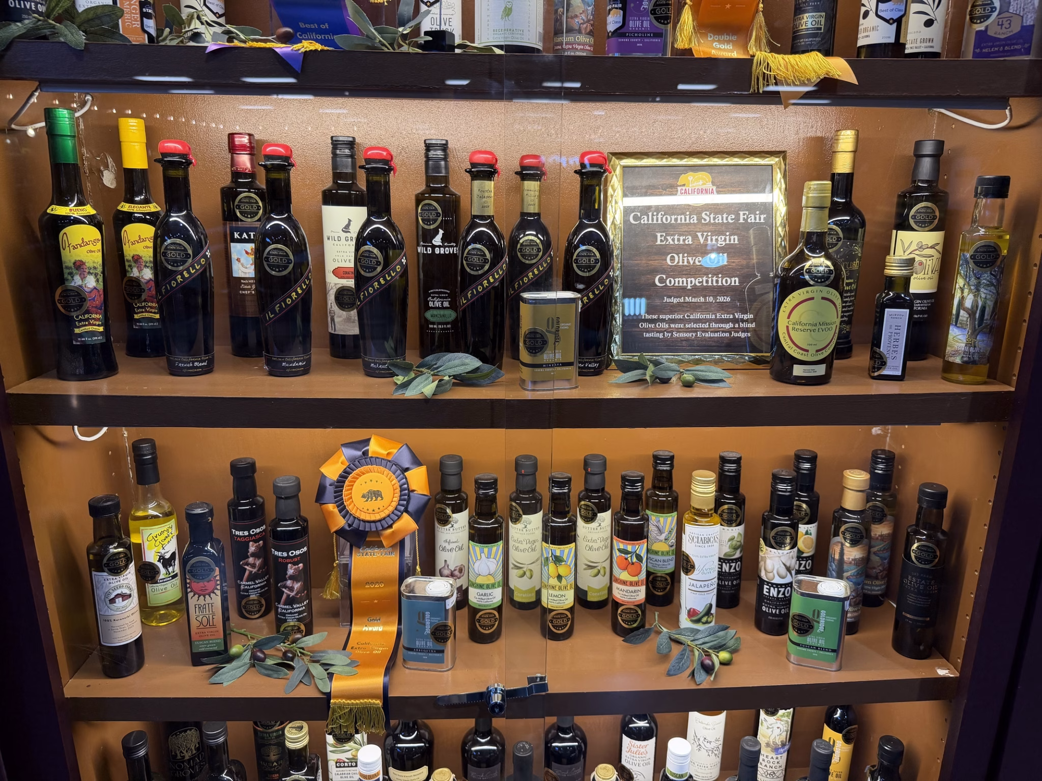 The california state fair: a local's guide to the last summer fair 6 the heat does not break at the california state fair so much as give up. Bottles of california olive oil with prize ribbons at the state fair olive oil competition display